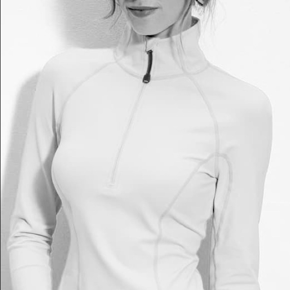 Zella Half Zip White Pullover Performance Top - image 2